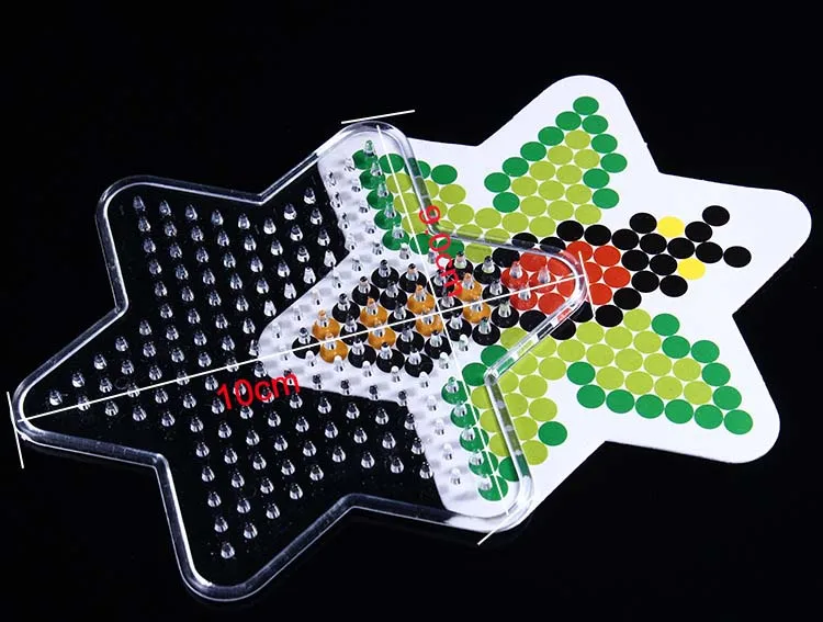 Hama Beads Template With Color Paper 5mm Plastic Stencil Jigsaw Perler  Diy Transparent Shape Puzzle Pegboard patterns 41