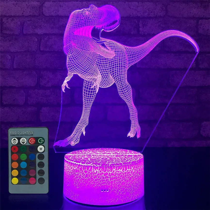 3D светодиодный светильник с подсветкой USB Оптический иллюзионный Настольный сменный Ночной светильник с пультом дистанционного управления Сенсорный переключатель лампы подарки D#3