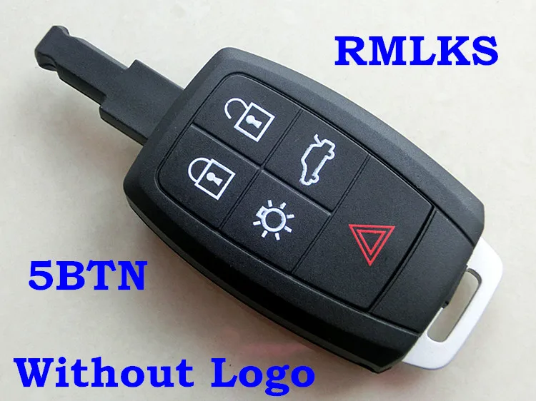

RMLKS 5 Button Smart Remote Car Key Shell Blank Fit For VOLVO S40 C30 C70 Keyless Entry Fob Key Case Cover