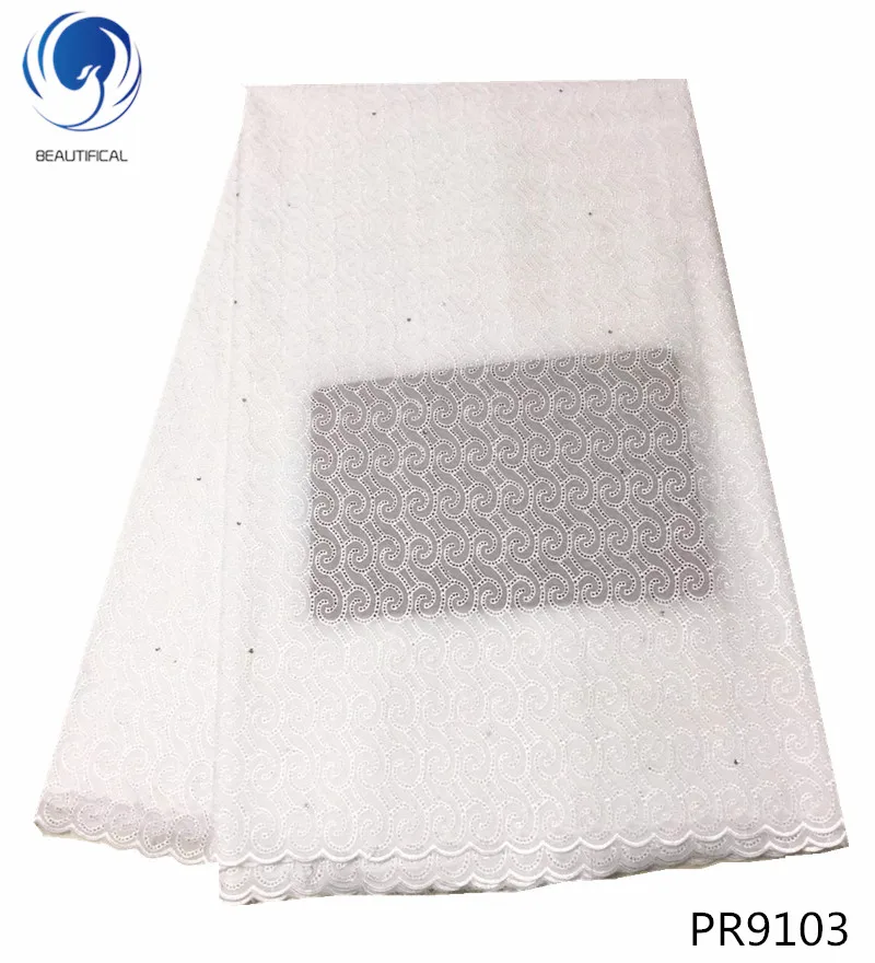 

BEAUTIFICAL swiss voile lace in switzerland high quality 2018 african swiss cotton voile lace white dry lace cotton 5yards PR91