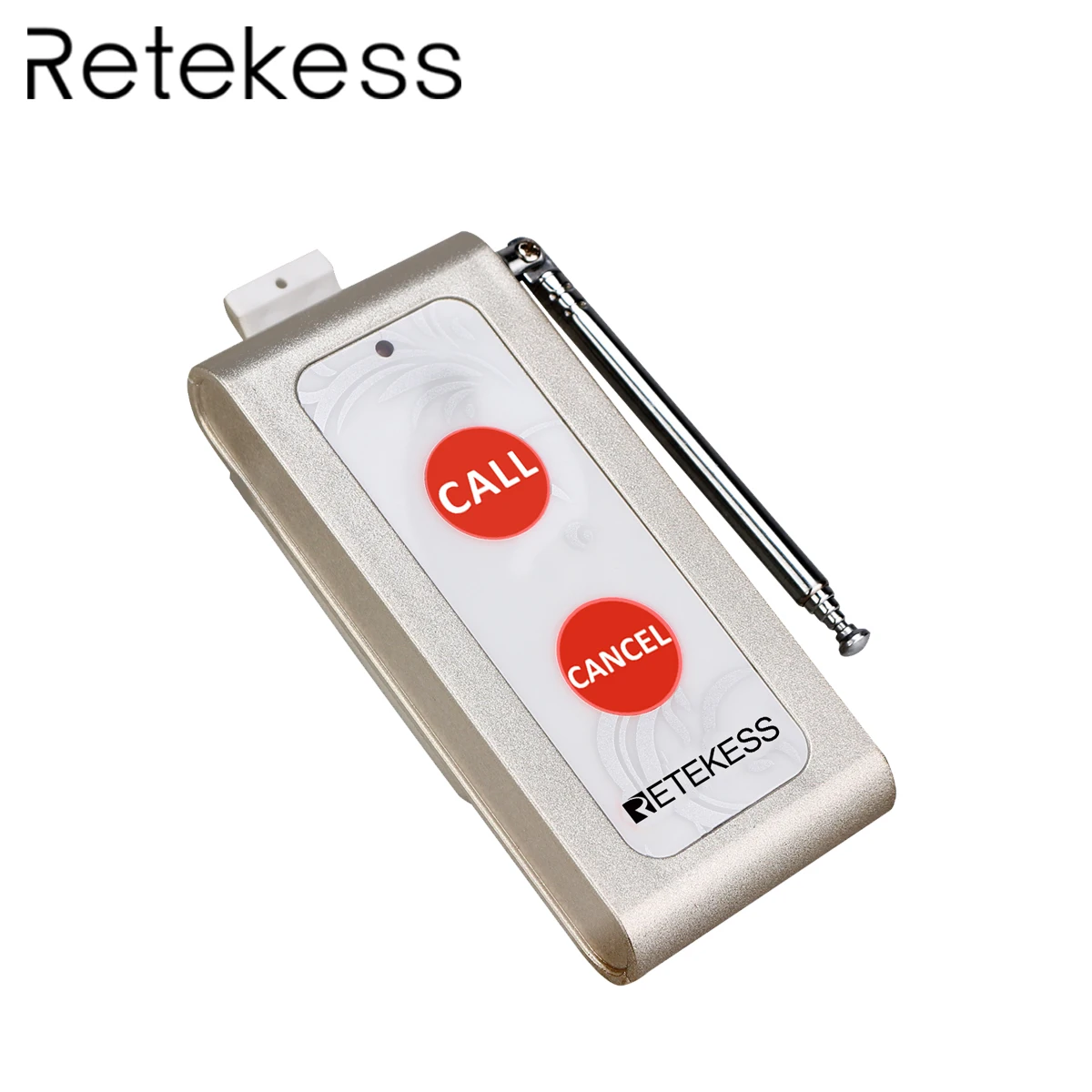 

Retekess TD004 Two-key Wireless Calling Bell Pager Call Button Transmitter fo wireless Calling System for restaurant coffee shop