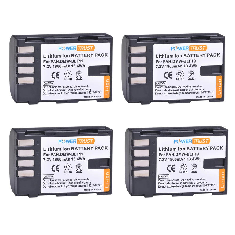 

PowerTrust 7.2V 1860mAh DMW-BLF19 DMW-BLF19E BLF19 BLF19E BLF19PP DMW-BLF19PP Battery for Panasonic Lumix GH3 GH4 GH5