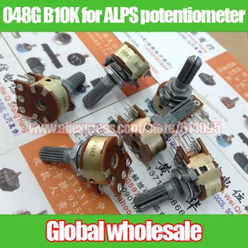 

2pcs ALPS 16 type double potentiometer / 048G B10K for ALPS potentiometer handle length 20MM