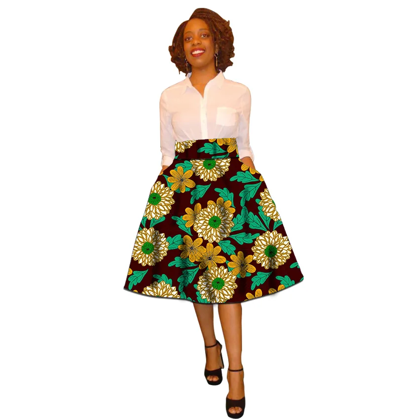 Элегантная африканская одежда принт элемент дамы Дашики юбки на заказ Женская одежда Вечерние/Свадебные