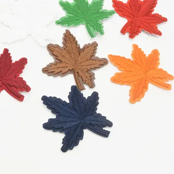 

110pcs leaf embroidery patch Iron-On/Sew-On Embroidered Patch Clothing decorati size 5*5.5cm