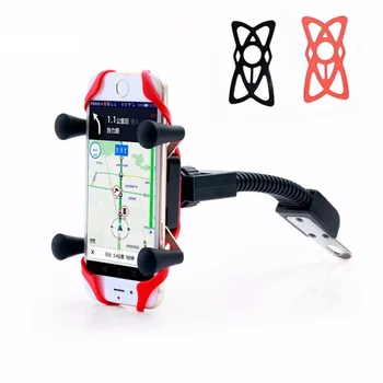 

BuzzLee Motorcycle Rearview Mirror Phone Holder for iPhone X Xs XR Xs Max for Samsung Note 9 S9 Plus for Xiaomi GPS Holder