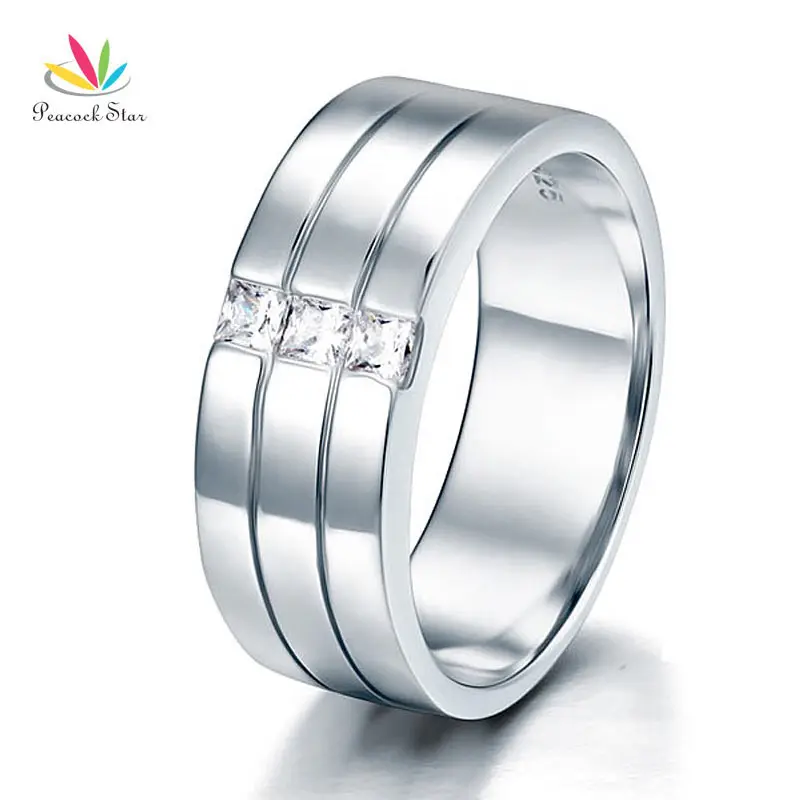 

Peacock Star Men Wedding Band Solid Sterling 925 Silver Ring Jewelry CFR8049