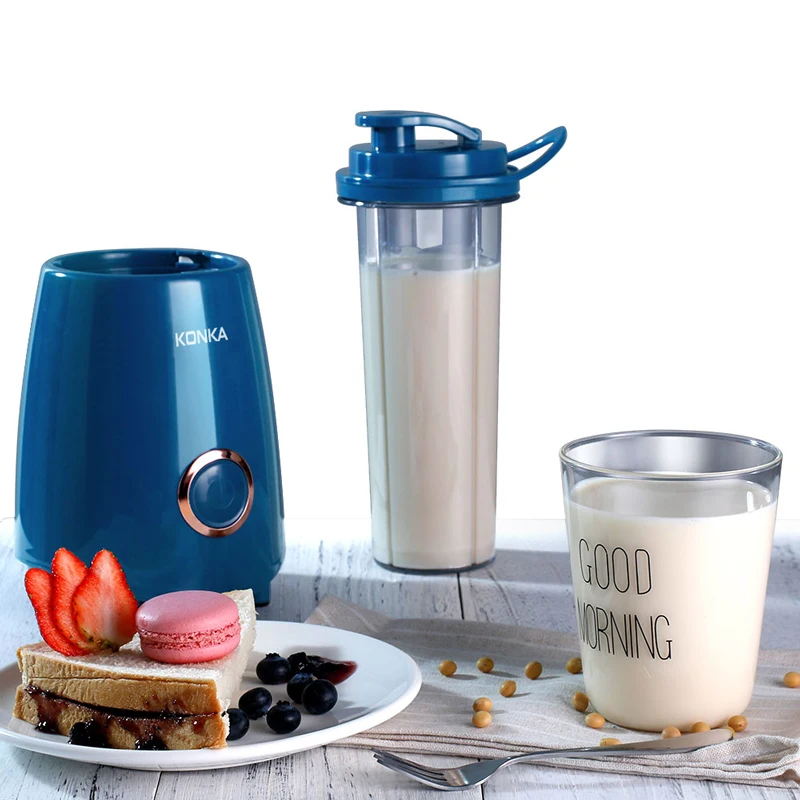 Konka Electric Handheld Mini Fruit Juicer Maker Machine with 2 Bottles Mini Blenders Mixer Sports Bottles Kitchen Aid