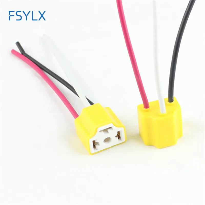 

Ceramics Motorcycle Car Socket Plug Extension Connector 12Vfor H4 9003 30pcs /lot free shipping