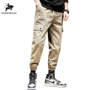 

2019 high quality camouflage Men Pants Ankle-length Pants Pants high street wear cool man fashion hip hop Loose cargo pants