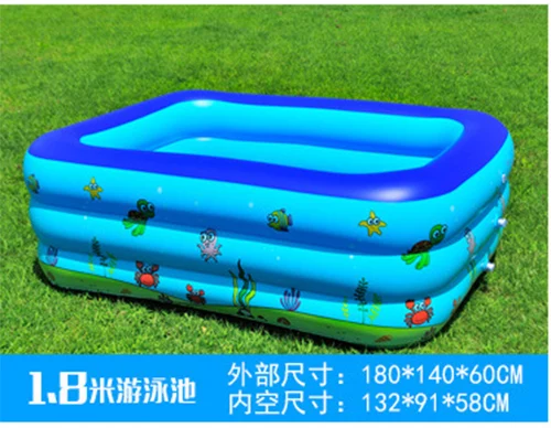 Intime для взрослых, детский надувной бассейн, детский бассейн с океаном, большой пластиковый детский бассейн, экологичный - Цвет: 3C 180x140x60
