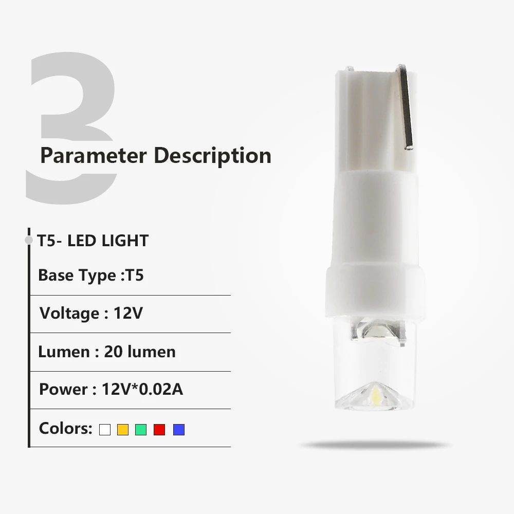 YM E Bright 10X Янтарный синий зеленый красный белый T5 светодиодный Blbs клиновидная