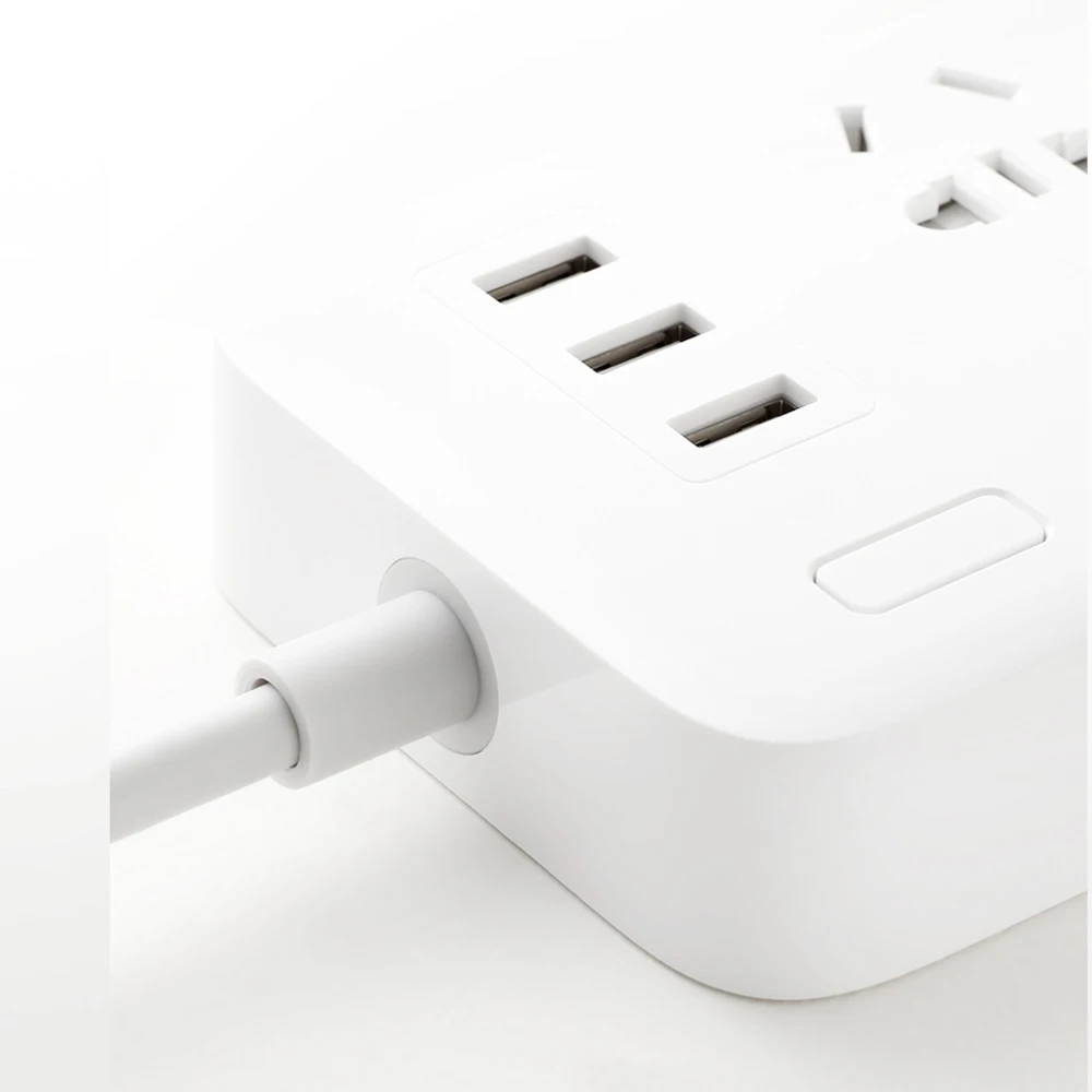 100% оригинальная розетка Xiaomi Mi с 3 USB 5 в 2 1 А удлинитель для быстрой зарядки 6
