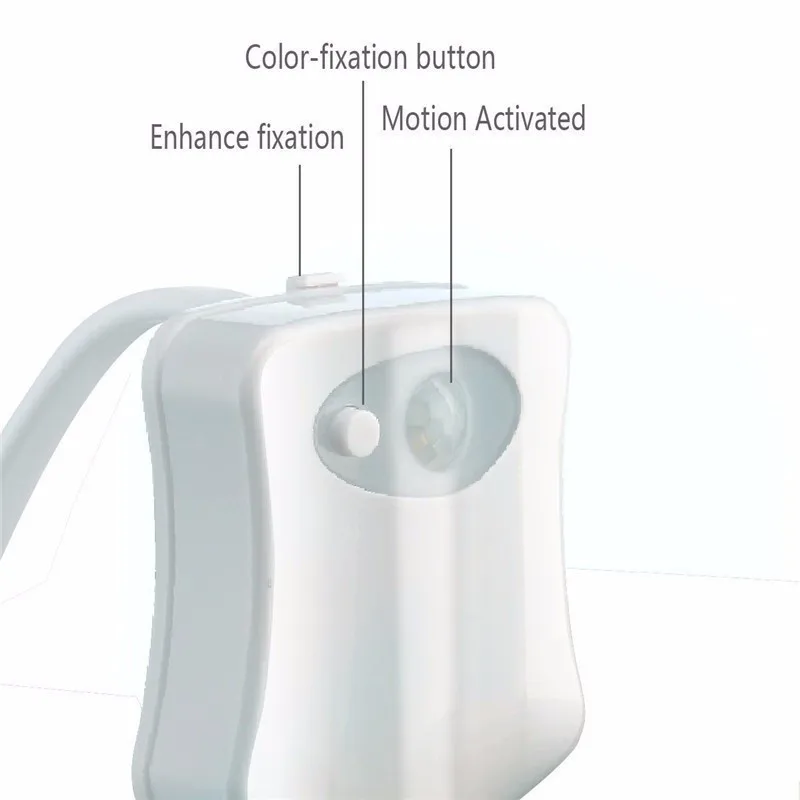 Автоматическое изменение цвета светодиодный светильник Ночной интеллектуальный датчик движения тела портативное сиденье унитаз лампа для аварийной ванной