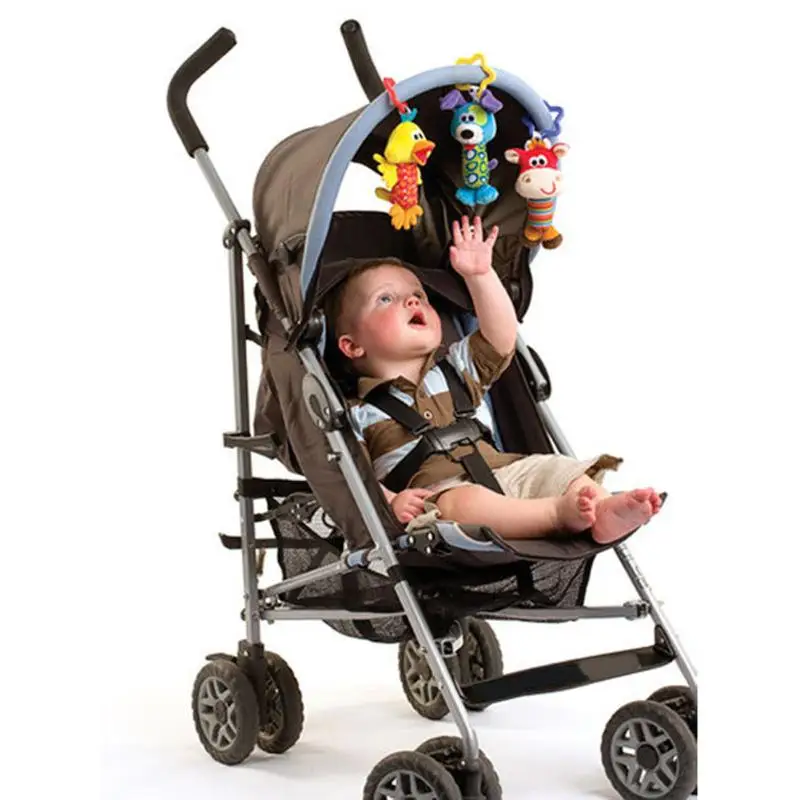 Murah Bayi Mainan Kerincingan Tinkle Bell Tangan Anak Hewan Mewah Tidur Stroller Menggantung Mainan Anak anak Untuk Bayi Yang Baru Lahir Bayi Bayi Mainan Boneka