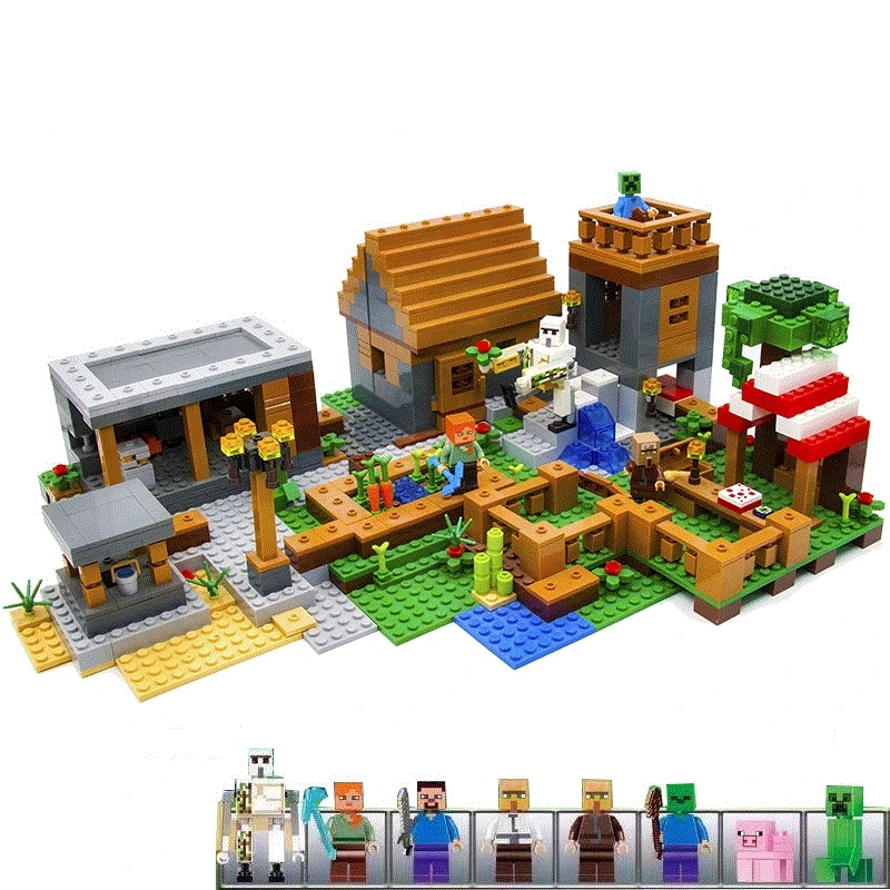 Model building kits compatible with legoed 21128 my worlds Village blocks Educational toys birthday gifts Christmas gift Model building kits compatible with legoed 21128 my worlds Village blocks Educational toys birthday gifts Christmas gift