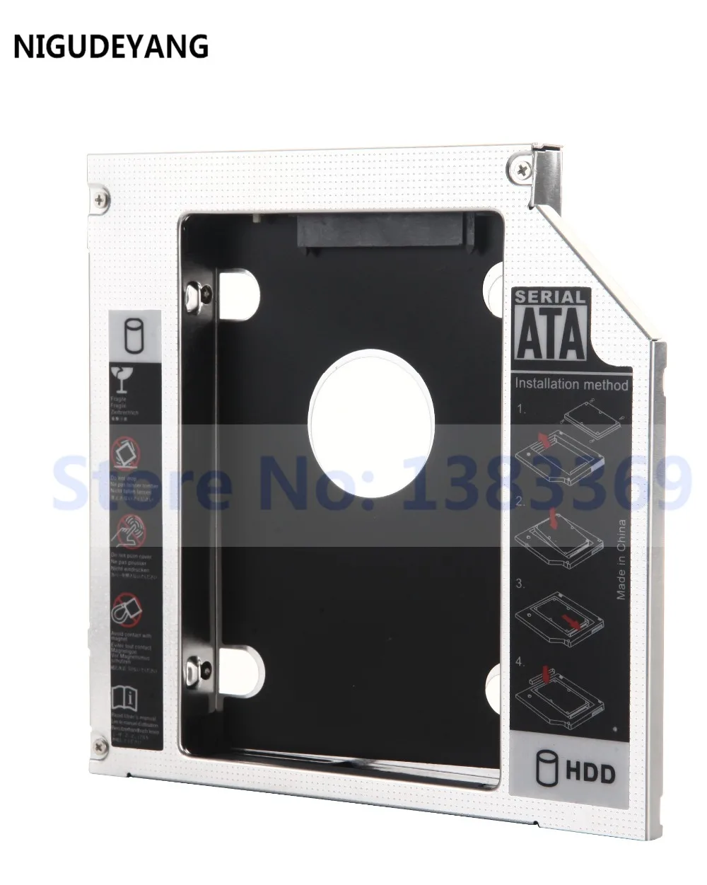 NIGUDEYANG 2nd SATA жесткий диск HDD SSD Caddy адаптер для Dell INSPIRON 1564 1764 1464 Swap GT30N | Компьютеры и