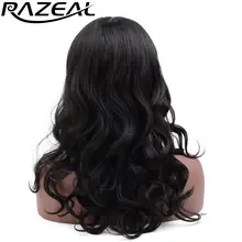 Razeal 20 дюймов черный блонд синтетический парик на кружеве термостойкие длинные волнистые волосы для женщин Peruca Feminina швейцарский шнурок L часть