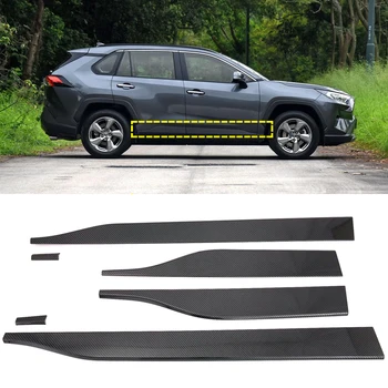 

ABS Car Accessories Exterior Side Door Panel Body Molding Decoration Cover Trim 6pcs For Toyota RAV4 XA50 2019