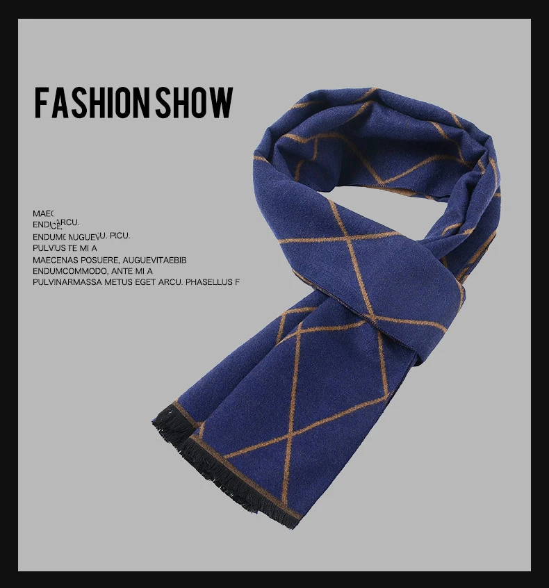 Для Мужчин's осень-зима шарфы теплый матовый шелк алмазы моделирования тетрис геометрические шарф платок Обёрточная бумага Одеяло теплые