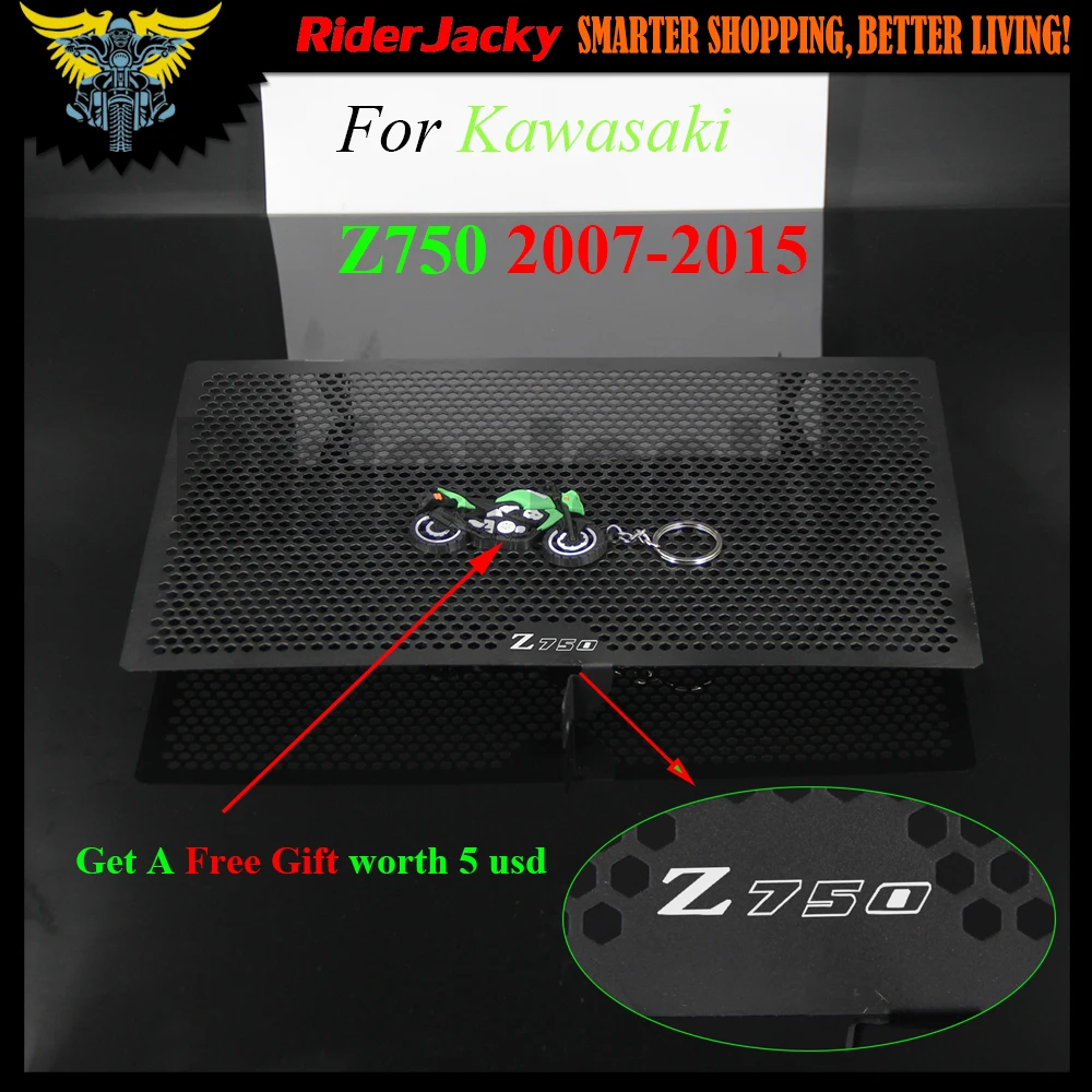 

For Kawasaki Z750 Z 750 2007-2015 2011 2012 2013 2014 Stainless Steel Motorcycle Black radiator grille guard protection Cover