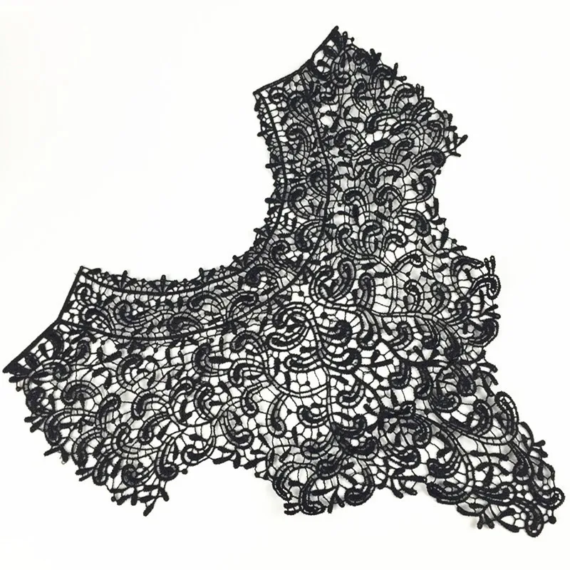 1pcs-30-40cm-Black-Embroidered-Lace-Collar-Neckline-Venise-Applique-Embroidery-Sewing-on-Patches-Sewing-Fabric