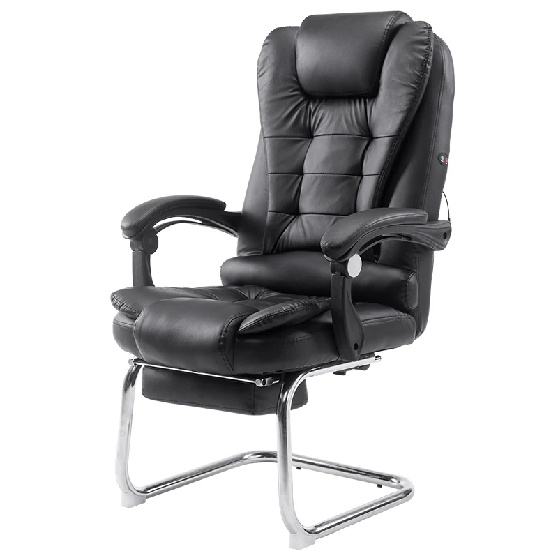 Office Chair Home Computer Gaming Chair Cadeira with Massage Function Bow Foot PU Silla Oficina Cad