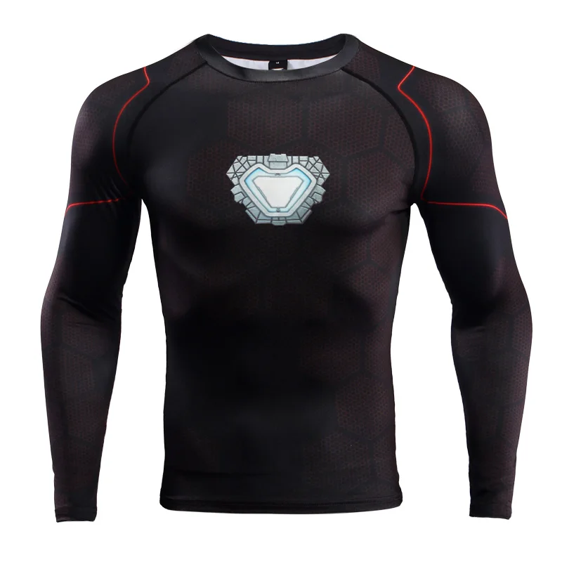 

VIP FASHION 2019 Raglan Sleeve Avengers 3 Iron Man 3D Printed T shirts Compression Shirts Summer Top For Male Cosplay Costume