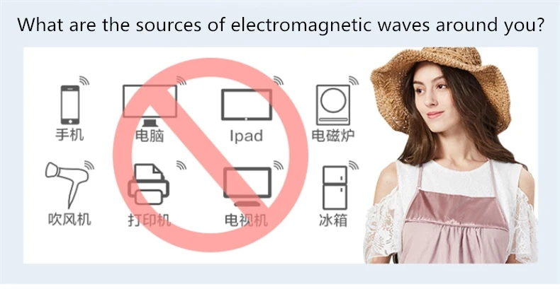 Темперамент электромагнитного излучения защитный женское платье Компьютер Сотовый телефон с защитой от ЭМП Металл закрывающийся тканевый