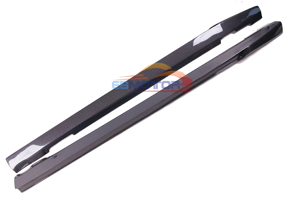 ebmotor-com Real Carbon Fiber side skirts spoiler splitter for Mercedes benz C63 FL Coupe Sedan 12-15 16
