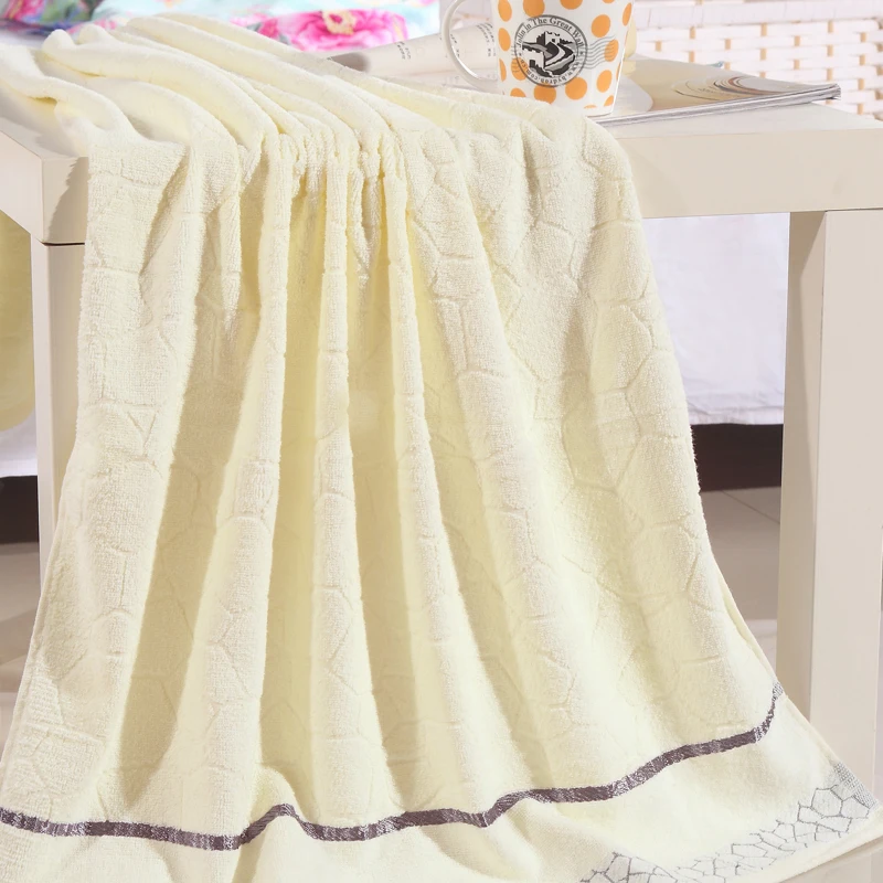 Fashion Cotton Towels Suit 2pcs Towel 1pcs Bath Towel set Good Quality Soft and Comfortable 34*75cm 70*140cm pink sky blue Beige