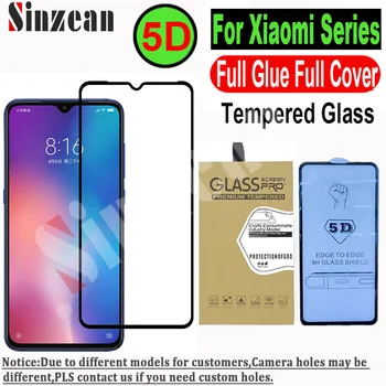 

50PCS For Xiaomi 9 Pro/MI8 Lite/MI 8SE/CC9/Redmi 8A/6A/Note 8T/Note 8 Pro/Note 7 Pro/Note 6 Pro 5D Full Glue Tempered Glass