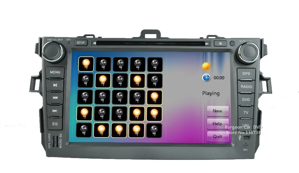 Clearance Touch Screen for Toyota Corolla 2007 2008 2009 2010 2011 Car DVD Player with 3G WiFi BT GPS Navigation system Radio Multimidia 4