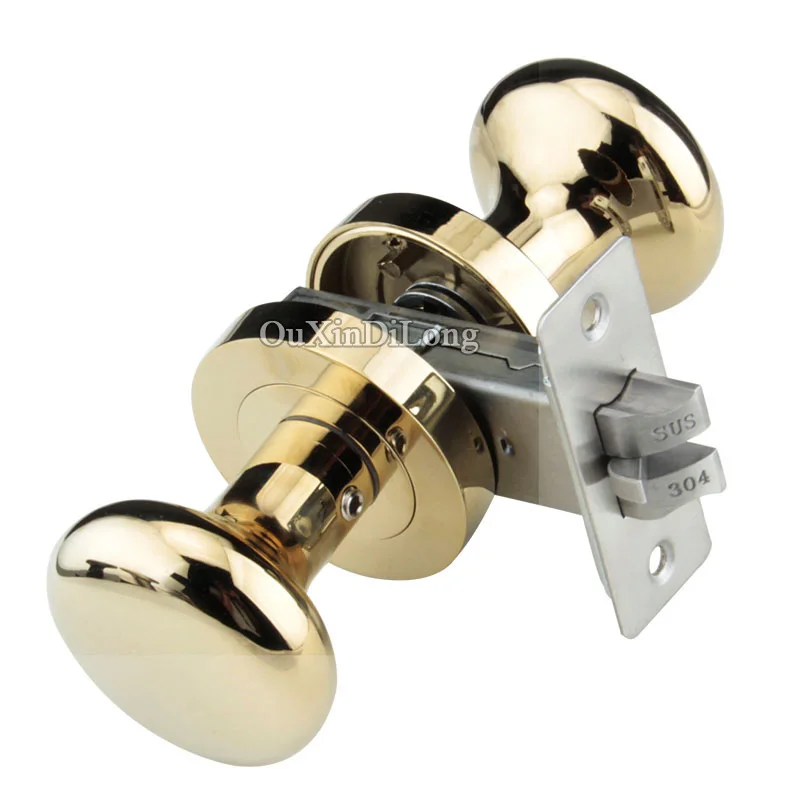 4 Colors Spherical Door Knobs Handle Locks Interior Hidden Anti