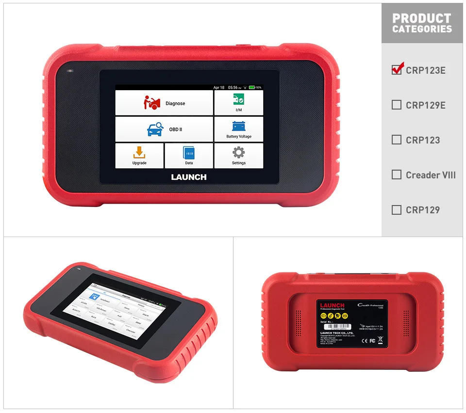 X431 Crp129e Crp123e Crp129 Crp123 Creader Viii Obd2 Diagnostic Tool For Eng/at/abs/srs Multi-language Free Update