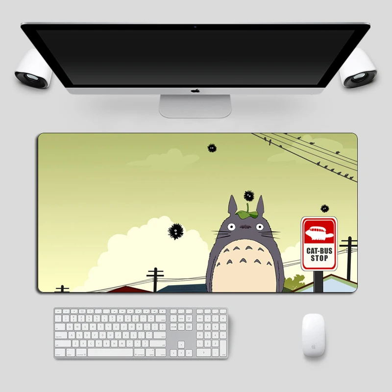  Cute Totoro Anime Mouse pad Large 60x30cm Soft Rubber Locking Edge Gaming Mousepad Cartoon Computer