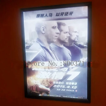 

BLACK Snap Frame Movie Poster Light Box Display Frame Cinema Lightbox Lighted Up Home Theater Advertising