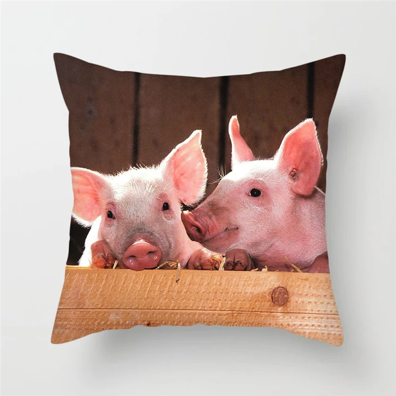 

Fuwatacchi Animal Pig Throw Pillows Dog Cushion Cover Pillow Cover for Sofa Bedroom Linen Pillowcase Decorative Pillowcases