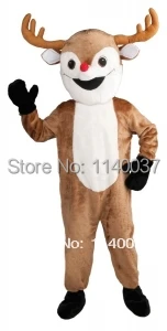 

mascot Rudolph the Red Nosed Reindeer Mascot Costume Cartoon Character carnival costume fancy Costume party