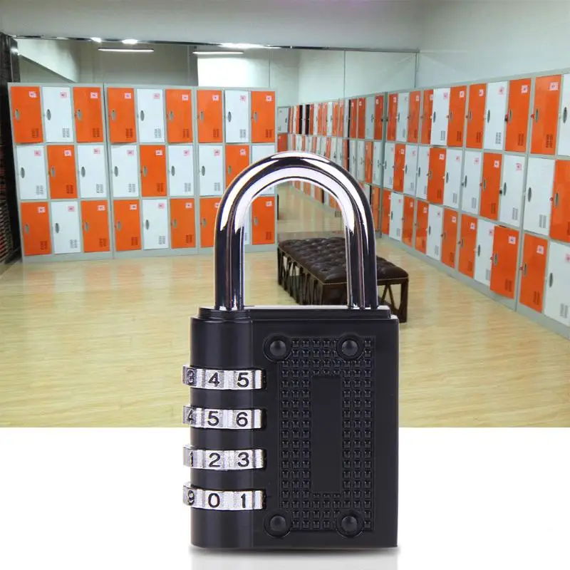 

Multiuse Zinc Alloy Security Lock 4 Digit Combination Password Lock Suitcase Luggage Coded Lock Cupboard Cabinet Locker Padlock