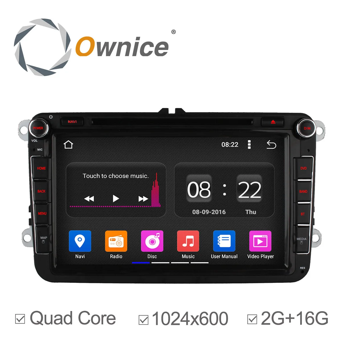 1024*600 4 Ядeра Android 4.4 Автомагнитола для Volkswagen VW Tiguan Polo Golf Passat Jetta c функциями GPS
