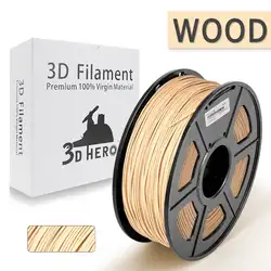 Новый DIY подарок 3d принтер Дерево волокно нити 1,75 мм 1 кг/рулон 2.2LB деревянные эффекты, Похожие с PLA реальный как дерево цвет