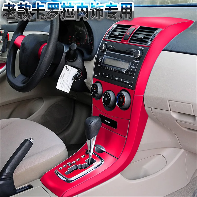 Carbin Fibre дверь подлокотник/Центральная консоль вентиляционное отверстие/переключения передач Наклейка для Toyota Corolla 2007 08 09 10 12 2013 AB232