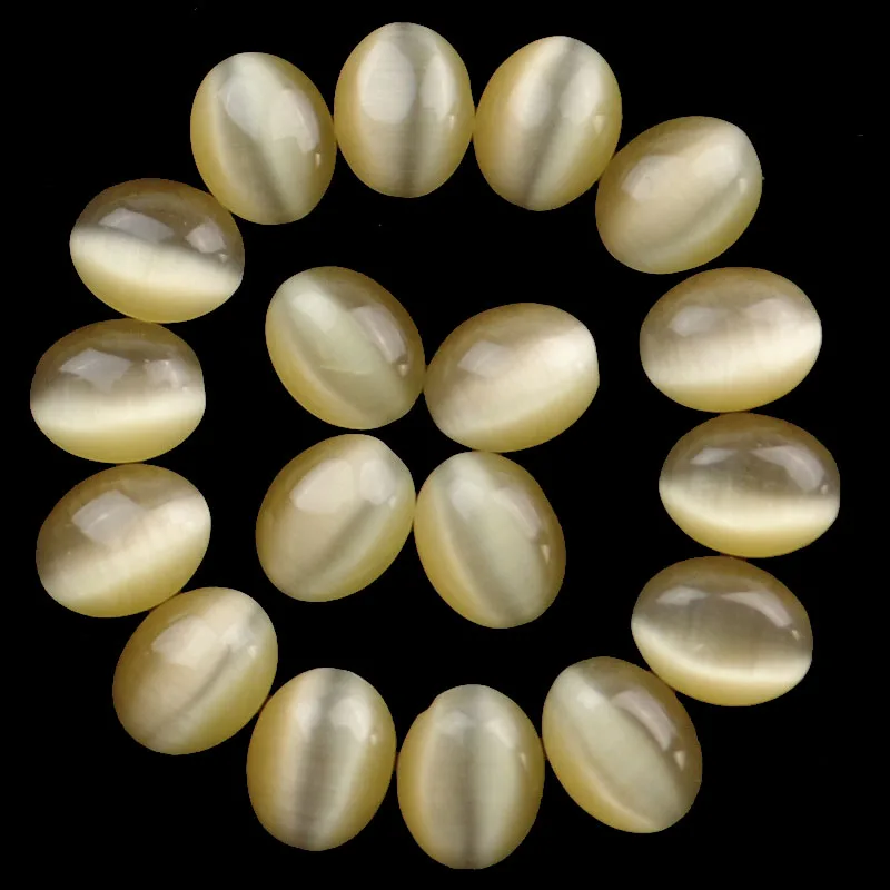 

Free Shipping Wholesale 18Pcs Grey Cat Eye Gem Oval CAB CABOCHON 10x8x3mm SHX140
