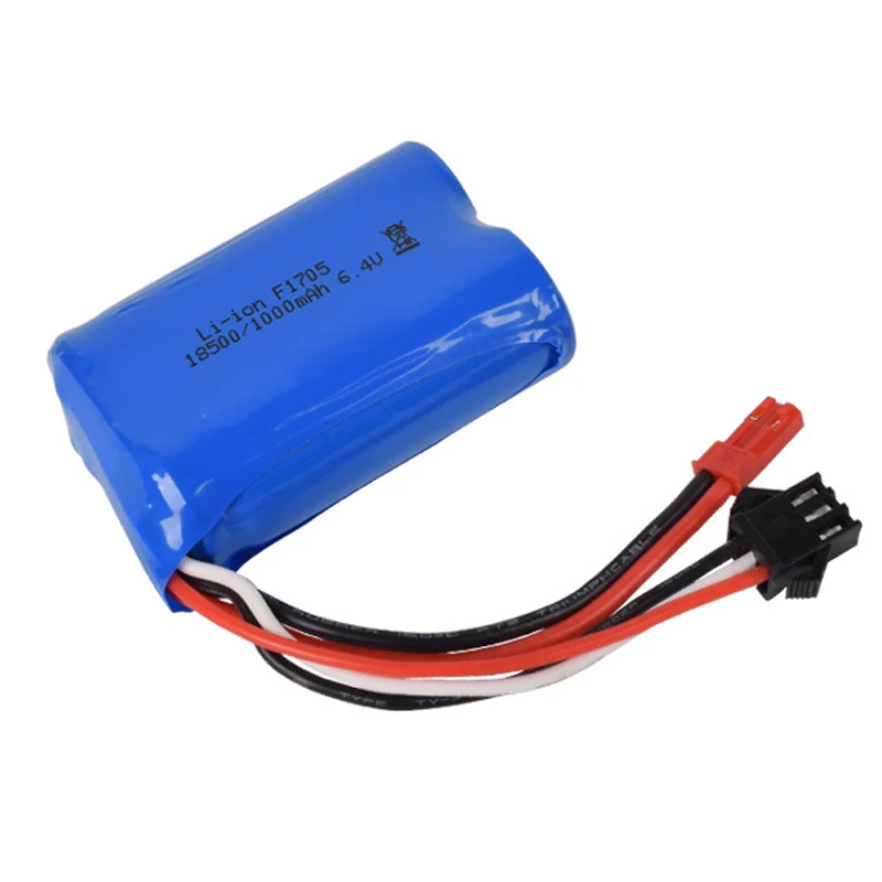 6,4 v 1000mah 15C 18500 литий-ионная батарея для RC автомобилей игрушки батарея JST-2P