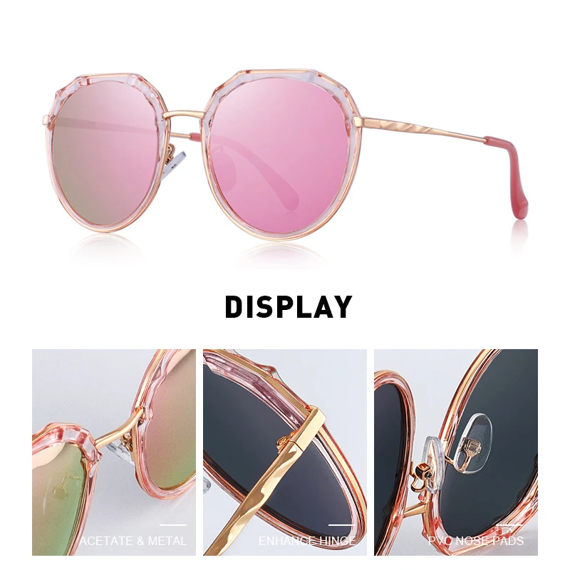 Koop MERRYS ONTWERP Vrouwen Luxe Merk Ovale Gepolariseerde Zonnebril Dames Mode Trending Roze zonnebril UV400 Bescherming S6330
