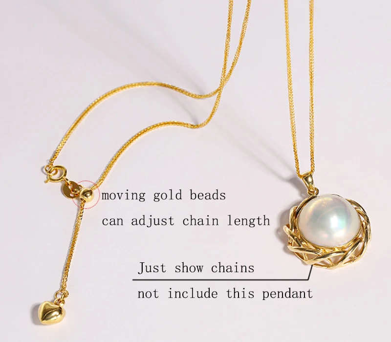 Sinya 18k Au750 gold necklace Chain DIY Multifunctional Pendant necklace for Mum women girls lover Y style adjustable chain (5)