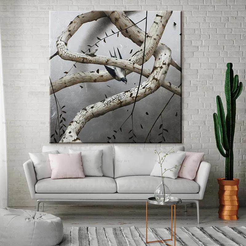 Landscape canvas print abstract painting tree modern art poster wall Pictures for living room