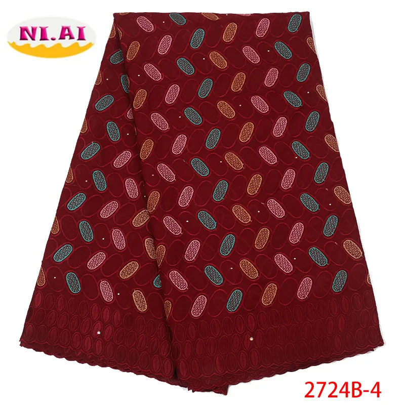 

Red African Cotton Swiss Voile Lace Fabric 2019 High Quality Swiss Voile Lace In Switzerland Nigerian For Women XY2724B-4