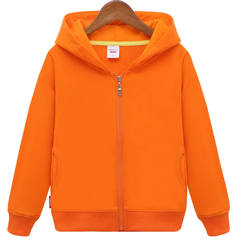 

2018 Spring Autumn New fashion Children's Hoodie Sweater Coat Boys Girls High Quality Cotton Solid Sports Leisure Kid Clothes